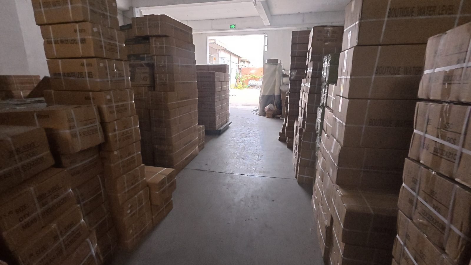 Finished spirit levels packed and stored