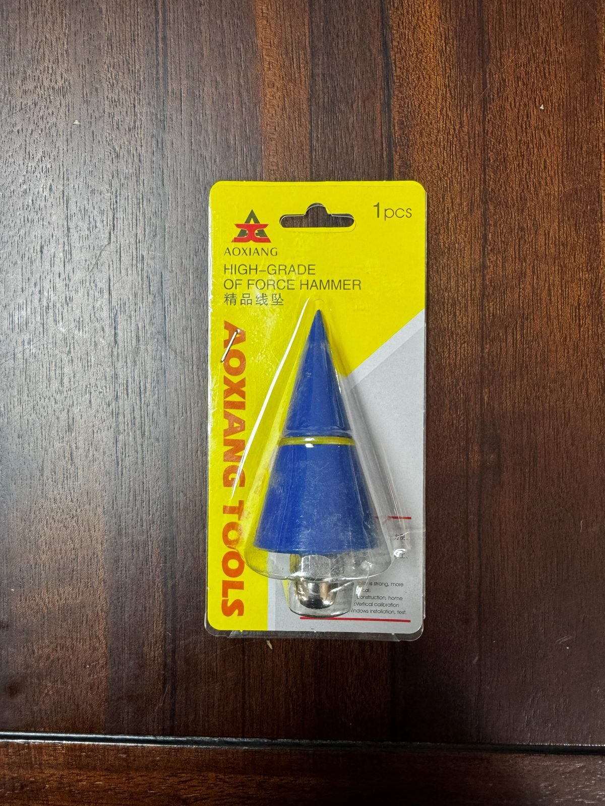 Plumb bob in retail packaging