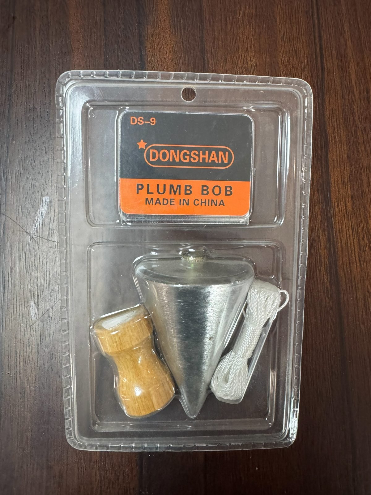 Plumb bob in retail packaging