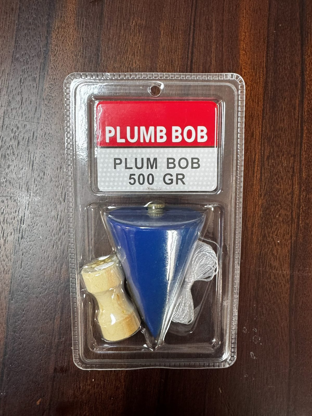 Plumb bob 500 g in retail packaging